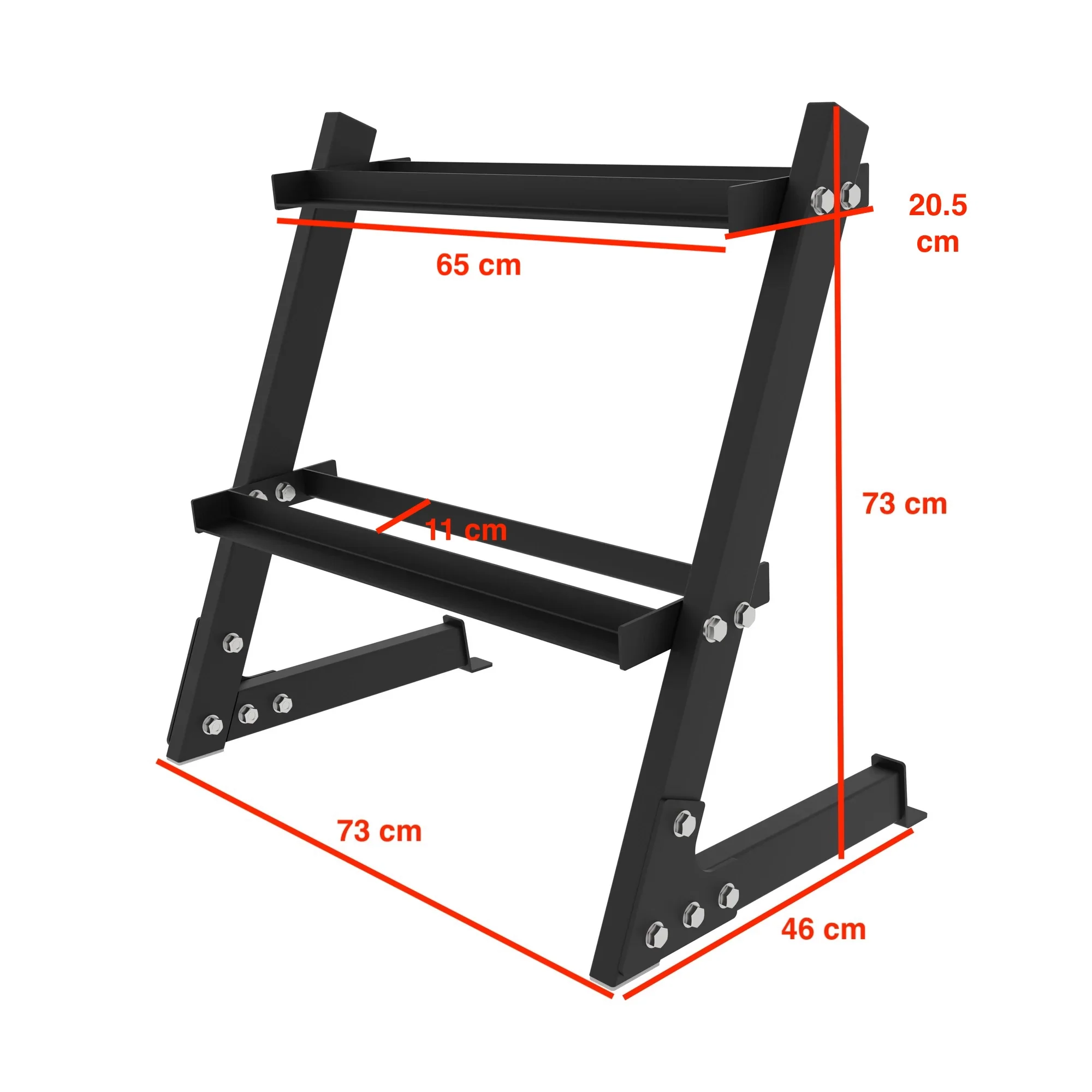 Commercial 2 Tier Dumbbell Rack | Heavy-Duty Storage Stand 24/7 GYM EQUIPMENT - Image 4