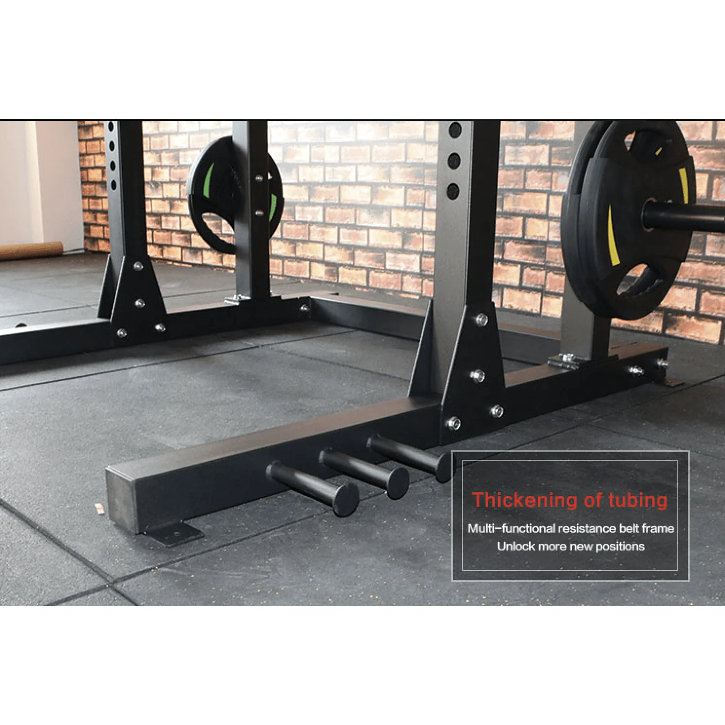 Commercial Squat Rack with Plate Holders - Image 4