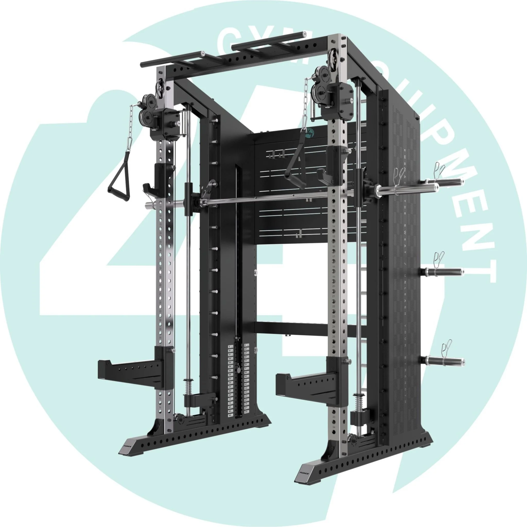 G25 Functional Trainer with Smith Machine & Power Rack – Dual 90kg Cable System - Image 5